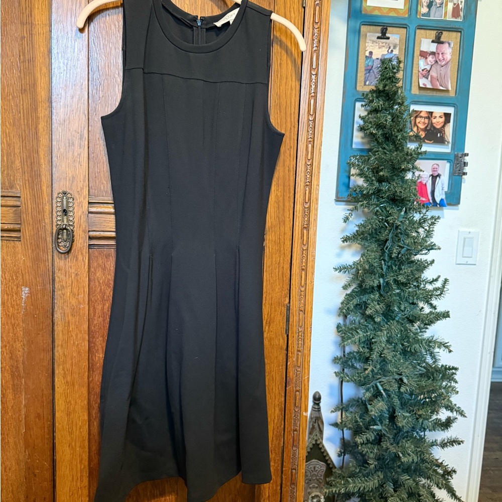 LOFT Classic Black Midi Dress
